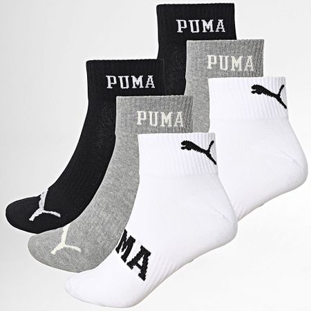 Puma - Lote de 6 pares de calcetines 701235583 Negro Gris Blanco