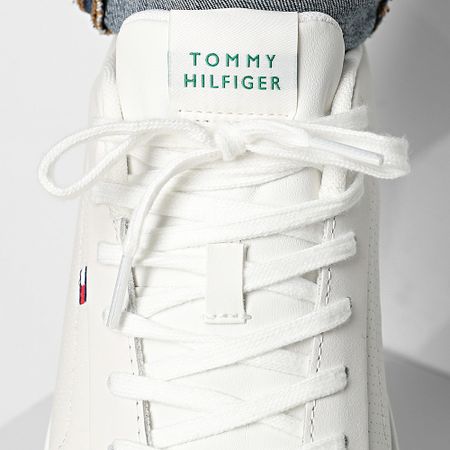 Tommy Hilfiger - Zapatillas Icon Court Pinperf Piel 5483 Crudo