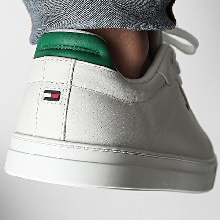 Tommy Hilfiger - Zapatillas Icon Court Pinperf Piel 5483 Crudo