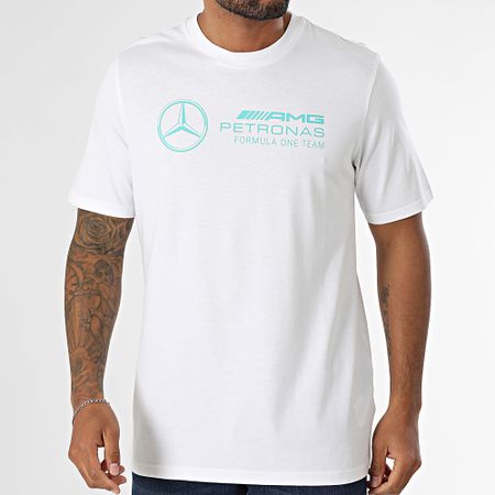 Adidas Performance - Camiseta Mercedes AMG JV5456 Blanco Azul Turquesa