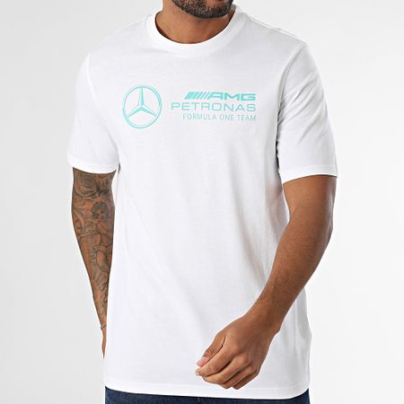 Adidas Performance - Camiseta Mercedes AMG JV5456 Blanco Azul Turquesa