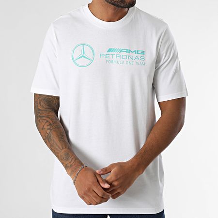 Adidas Performance - Camiseta Mercedes AMG JV5456 Blanco Azul Turquesa