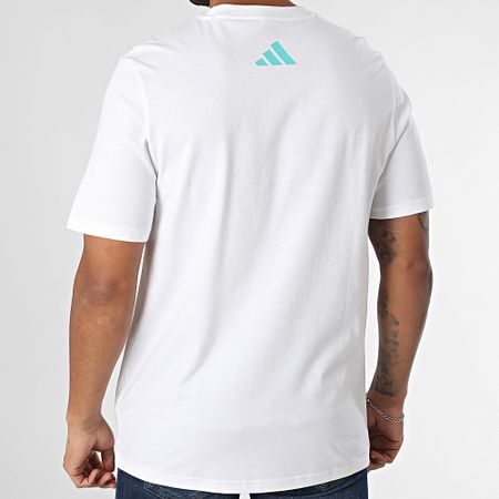 Adidas Performance - Camiseta Mercedes AMG JV5456 Blanco Azul Turquesa