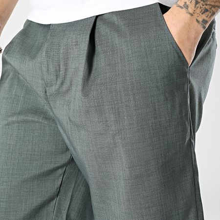Frilivin - 389 Pantalones cortos chinos Verde jaspeado oscuro