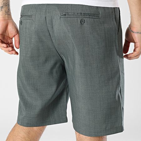 Frilivin - 389 Pantalones cortos chinos Verde jaspeado oscuro