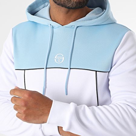 Sergio Tacchini - Deriva 41016 Sudadera con capucha Blanco Azul claro