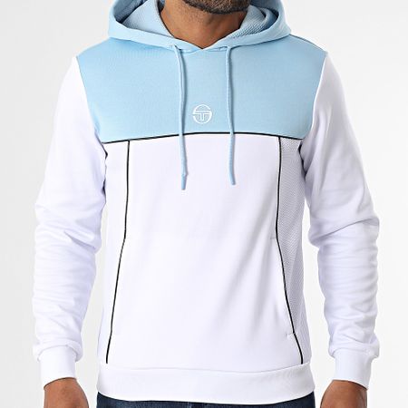 Sergio Tacchini - Deriva 41016 Sudadera con capucha Blanco Azul claro