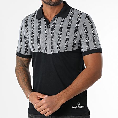 Sergio Tacchini - Polo de manga corta Morgana 41042 Negro Blanco