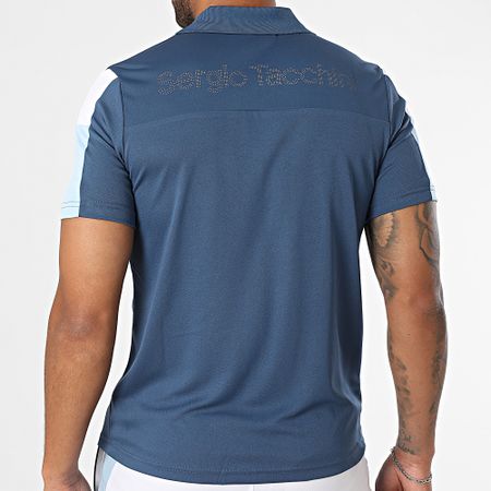 Sergio Tacchini - Alata Blanco Azul Marino Polo Manga Corta Pantalón Corto Conjunto Jogging
