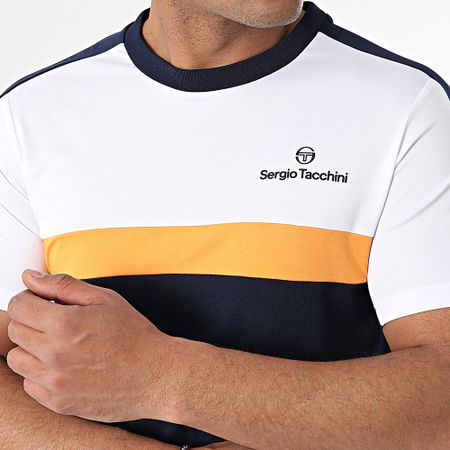 Sergio Tacchini - Alata Denso 41051 41124 Azul Blanco Naranja Camiseta Y Pantalones De Jogging Set