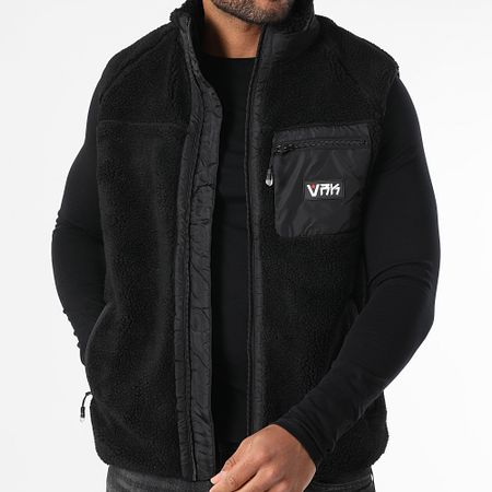 Vrunk - Chaqueta sin mangas Sherpa Negra