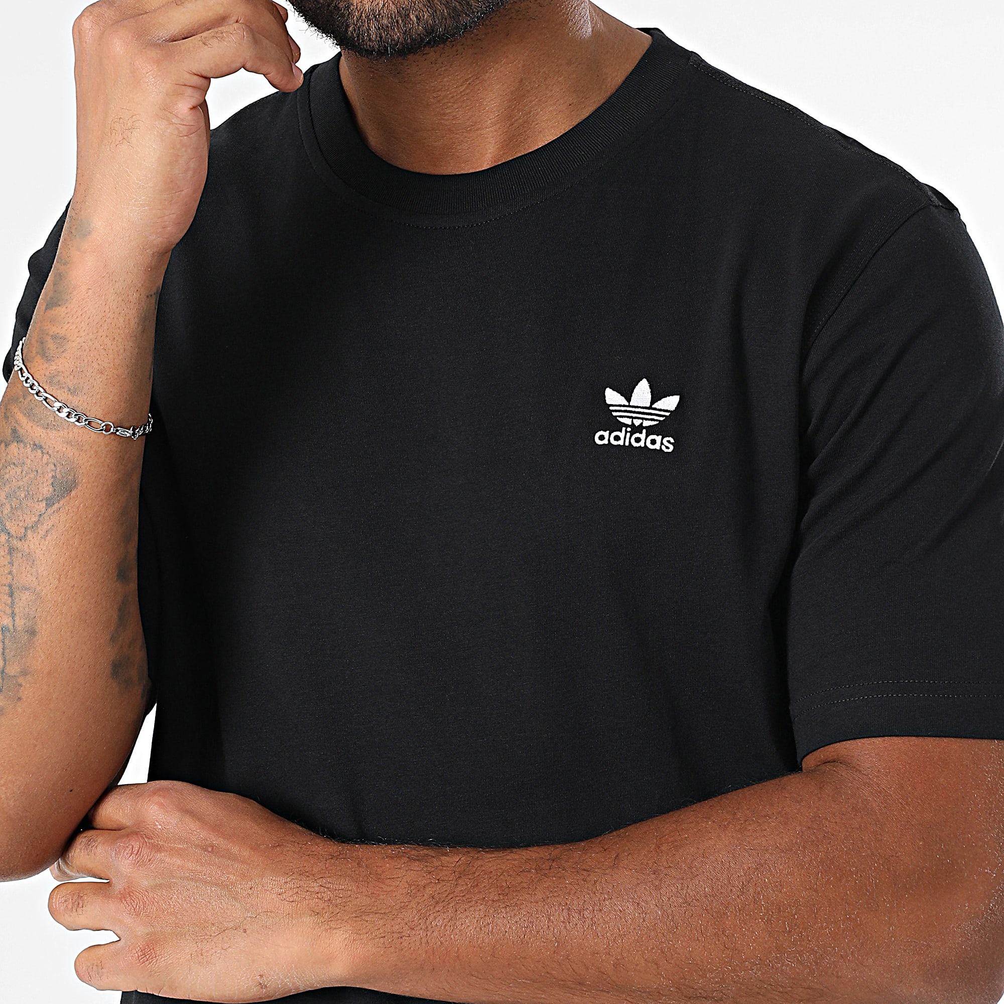 Adidas Originals - Conjunto de camiseta y pantalón corto Trefoil Essential JI8545 IY8520 Negro