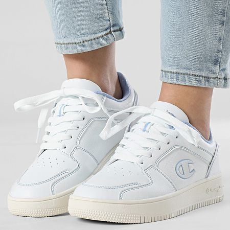 Champion - Rebound 2.0 Low Blanco Polvo Azul Zapatillas Mujer