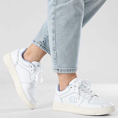 Champion - Rebound 2.0 Low Blanco Polvo Azul Zapatillas Mujer