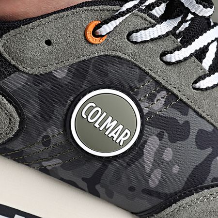 Colmar - Travis Camu 077 Verde militar Negro Naranja Zapatillas camuflaje