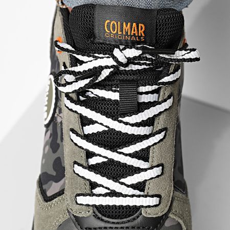 Colmar - Travis Camu 077 Verde militar Negro Naranja Zapatillas camuflaje