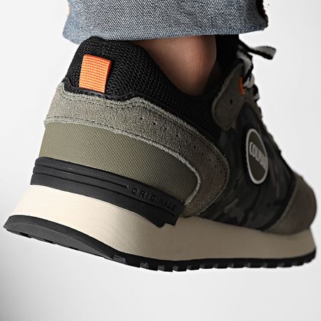 Colmar - Travis Camu 077 Verde militar Negro Naranja Zapatillas camuflaje