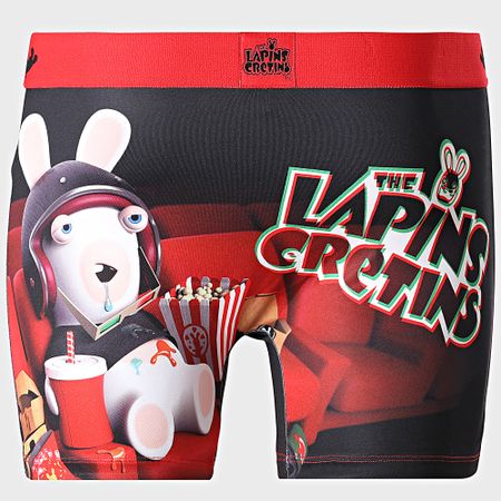 Freegun - Calzoncillos Lapins Crétins Negro Rojo