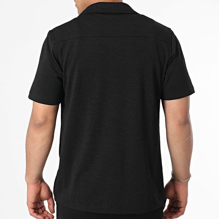 Zelys Paris - Conjunto de camisa de manga corta y pantalón Udo Negro