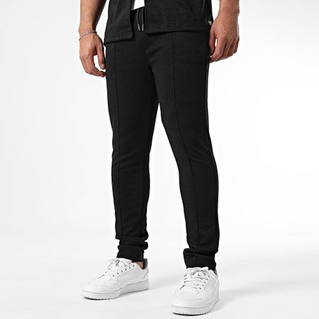 Zelys Paris - Conjunto de camisa de manga corta y pantalón Udo Negro