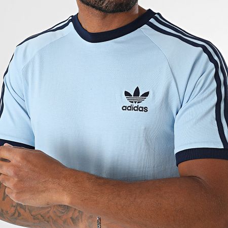 Adidas Originals - Pack De 2 Camisetas De 3 Rayas IA4846 JN7018 Blanco Azul Claro