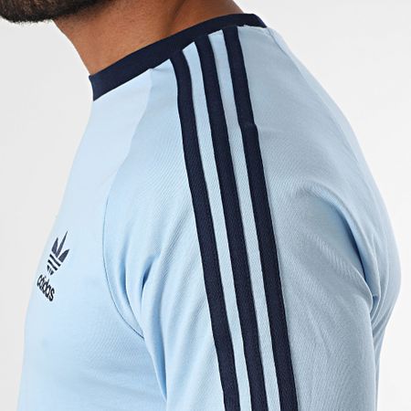 Adidas Originals - Pack De 2 Camisetas De 3 Rayas IA4846 JN7018 Blanco Azul Claro