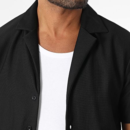 John H - Conjunto de camisa de manga corta y pantalón 342 Negro