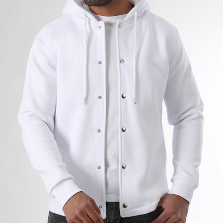 LBO - Chaqueta lisa con capucha 3782 Blanco