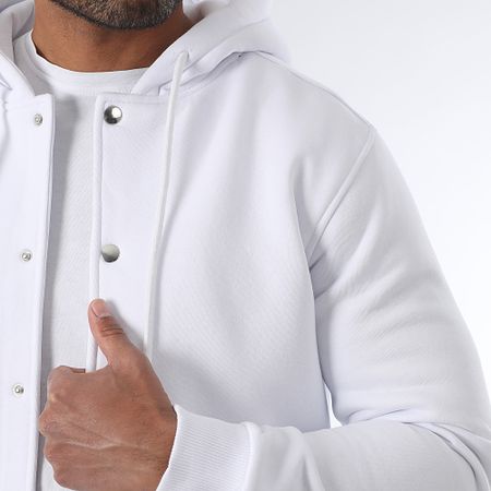 LBO - Chaqueta lisa con capucha 3782 Blanco