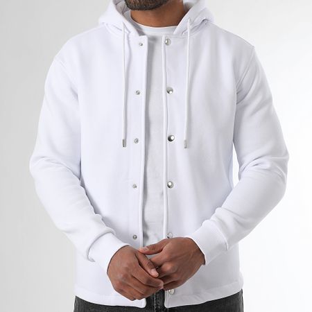 LBO - Chaqueta lisa con capucha 3782 Blanco
