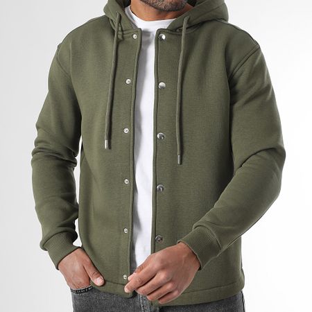 LBO - Chaqueta Lisa con Capucha 3785 Verde Caqui