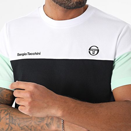 Sergio Tacchini - Prave Rob 40845 40848 Negro Blanco Camiseta y pantalones cortos de jogging Set
