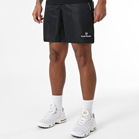 Sergio Tacchini - Prave Rob 40845 40848 Negro Blanco Camiseta y pantalones cortos de jogging Set