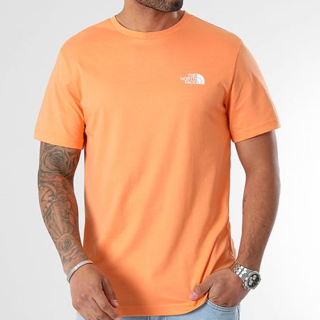 The North Face - Lote De 2 Camisetas Cúpula Simple A87NG Blanco Naranja