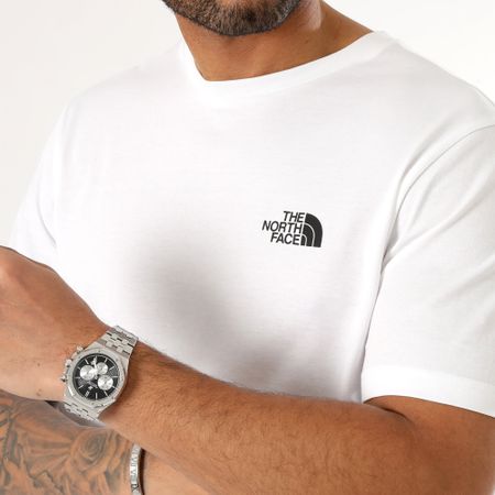 The North Face - Lote De 2 Camisetas Cúpula Simple A87NG Blanco Naranja