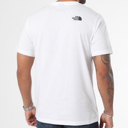 The North Face - Lote De 2 Camisetas Cúpula Simple A87NG Blanco Naranja
