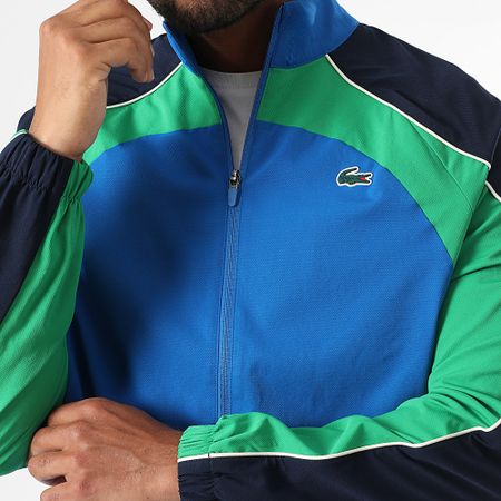 Lacoste - Traje A Rayas Cocodrilo Logo Azul Real Verde Azul Marino