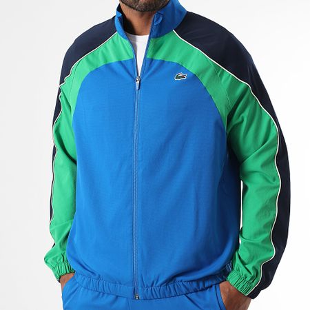 Lacoste - Traje A Rayas Cocodrilo Logo Azul Real Verde Azul Marino