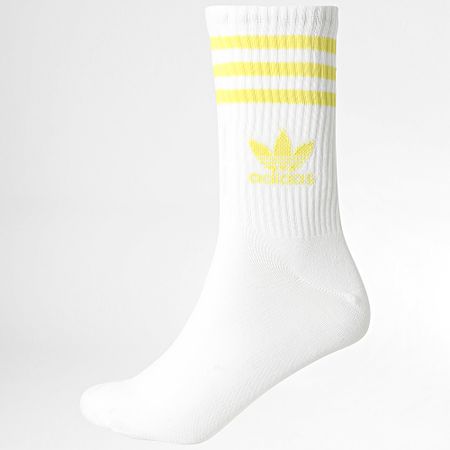 Adidas Originals - 3 Pares Calcetín JI9473 Blanco Azul Turquesa