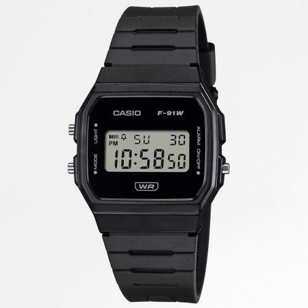 Casio - Reloj Colección F-91WB-1AEF Negro