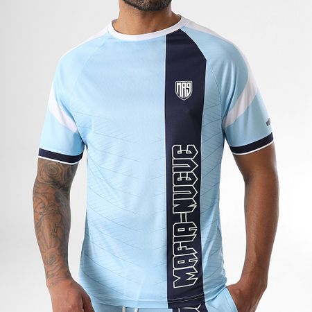 MA9 Mafia Nueve - Conjunto de camiseta y pantalón corto Nitro Tape azul