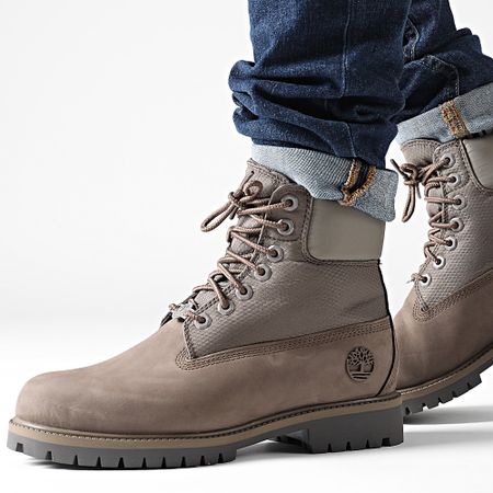 Timberland - Botas Timberland Heritage 6 En Encaje Impermeables A6EAS Marrón Medio Nobuck