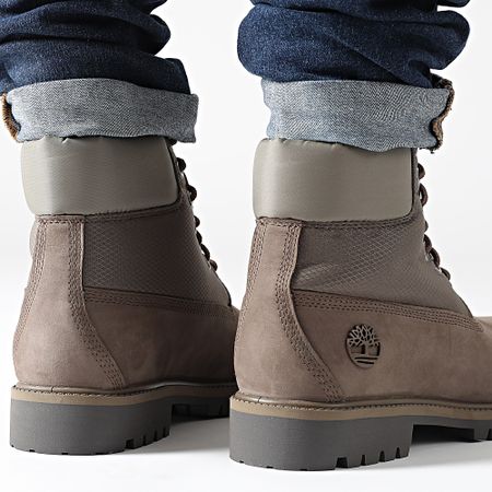 Timberland - Botas Timberland Heritage 6 En Encaje Impermeables A6EAS Marrón Medio Nobuck