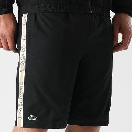 Lacoste - Pantalón Corto Logo Cocodrilo Negro