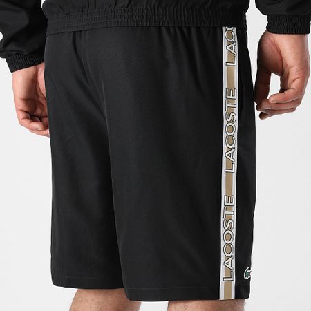 Lacoste - Pantalón Corto Logo Cocodrilo Negro