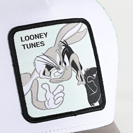 Capslab - Bugs Daffy Trucker Cap Blanco Gris Claro Verde