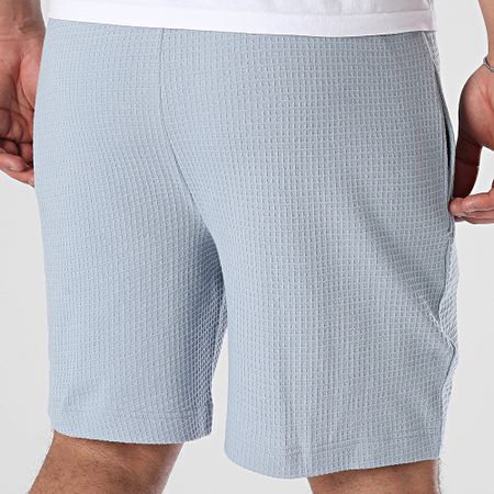 HUGO - Pantalón corto Austin Waffle 50532023 Azul claro