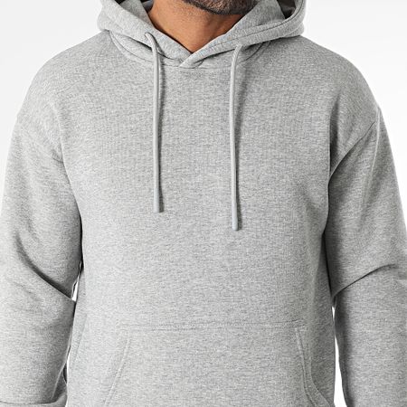 Classic Series - Conjunto de sudadera con capucha y pantalón cargo liso 028 Heather Grey
