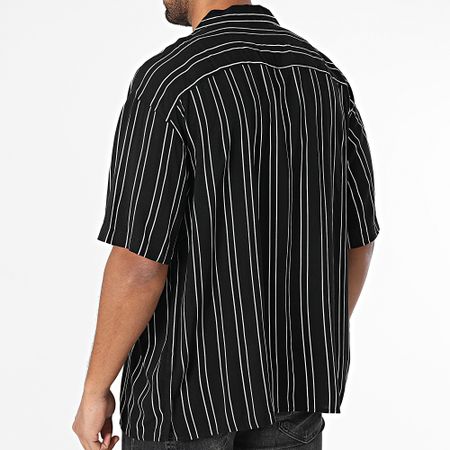 Jack And Jones - Camisa de manga corta Jeff Black White Stripe