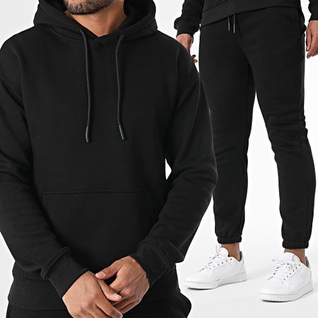 Classic Series - O38 Conjunto de sudadera con capucha y pantalón de chándal negro